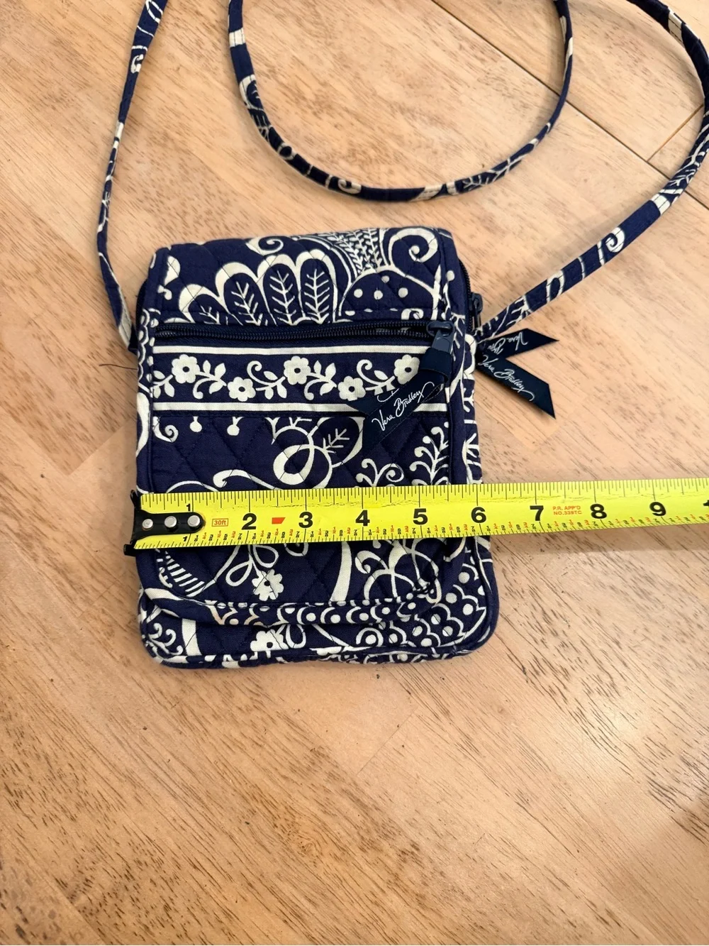 Vera Bradley Navy and Cream Quilted Crossbody Pouch